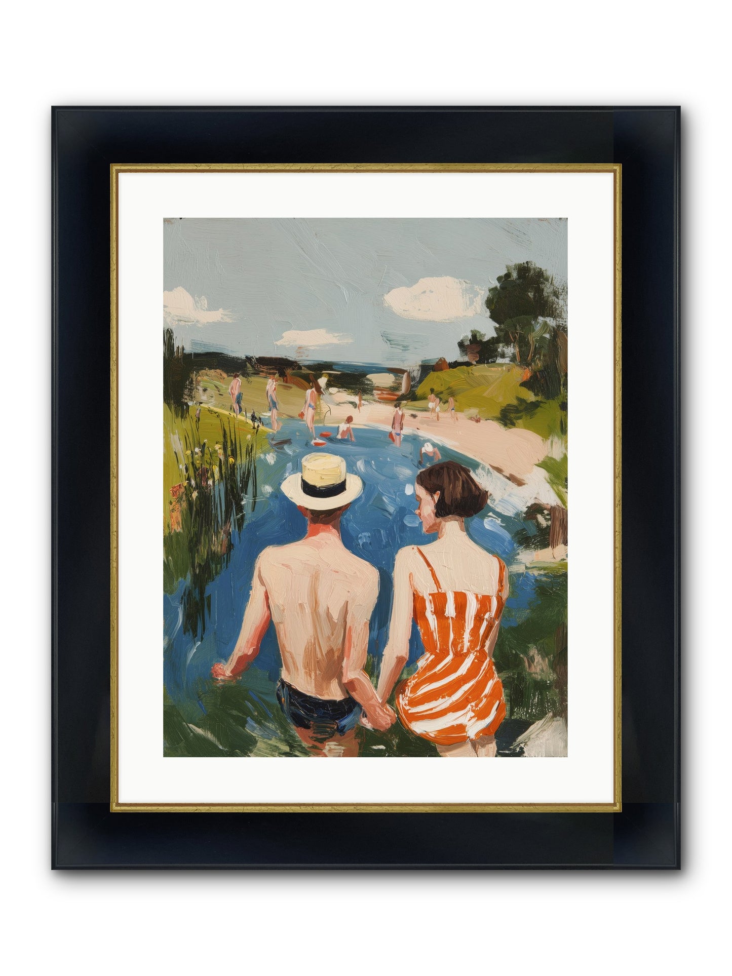 Heat Wave Dreams Framed Print - Wide Black w/Gold 18x24