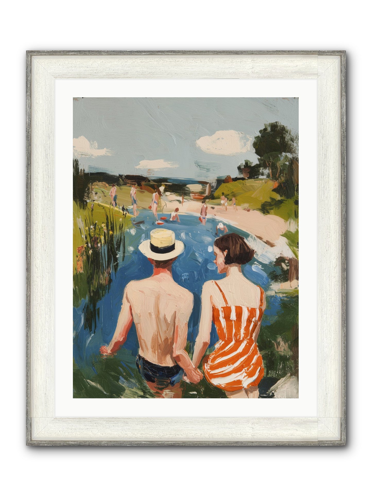 Heat Wave Dreams Framed Print - Driftwood White 24x32