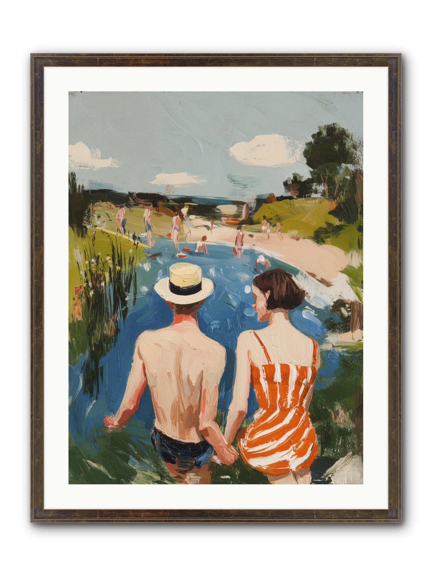 Heat Wave Dreams Framed Print - Slimwoods Black/Gold 24x32