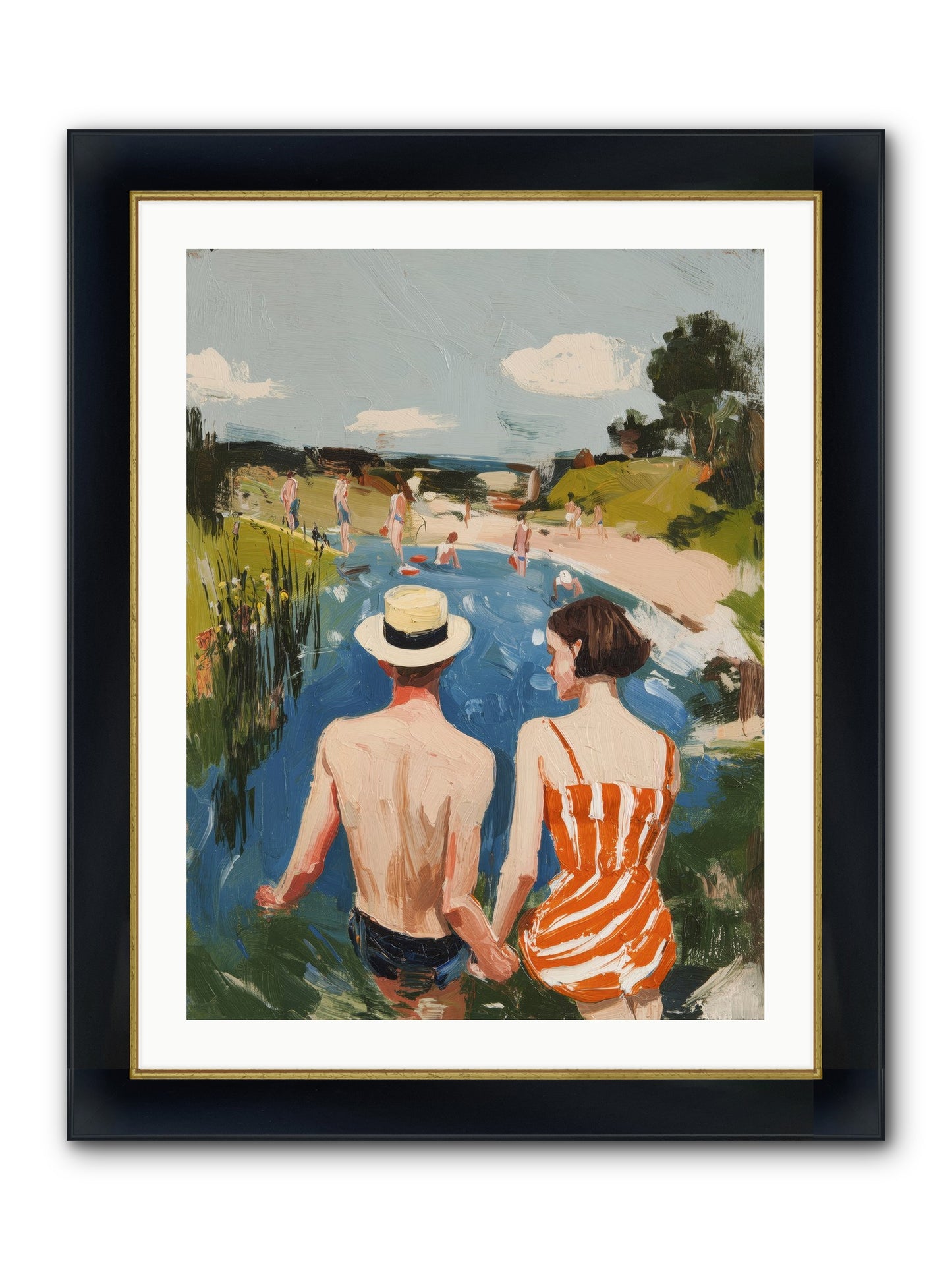 Heat Wave Dreams Framed Print - Wide Black w/Gold 24x32