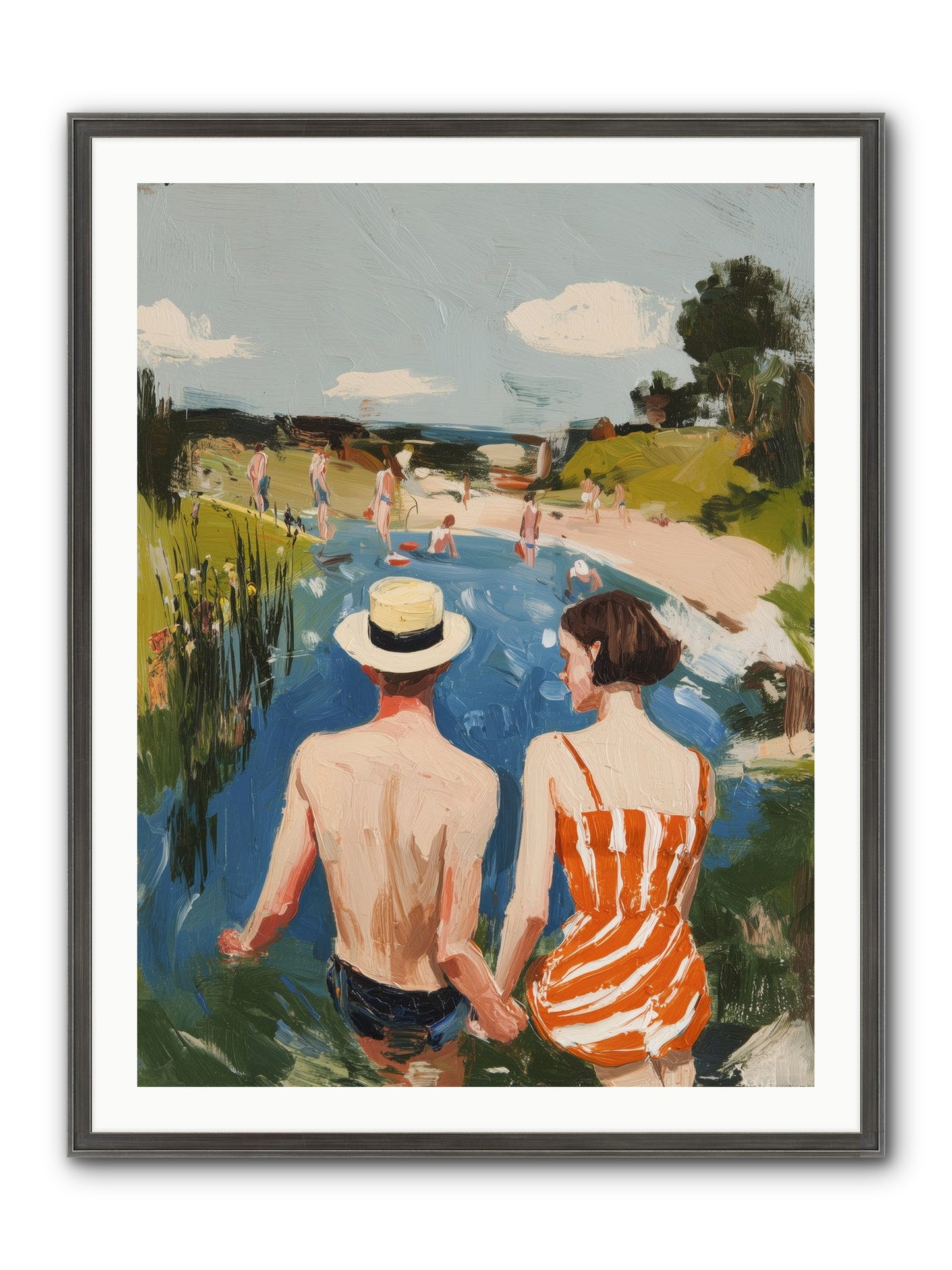 Heat Wave Dreams Framed Print - Slimwoods Black/Silver 30x40