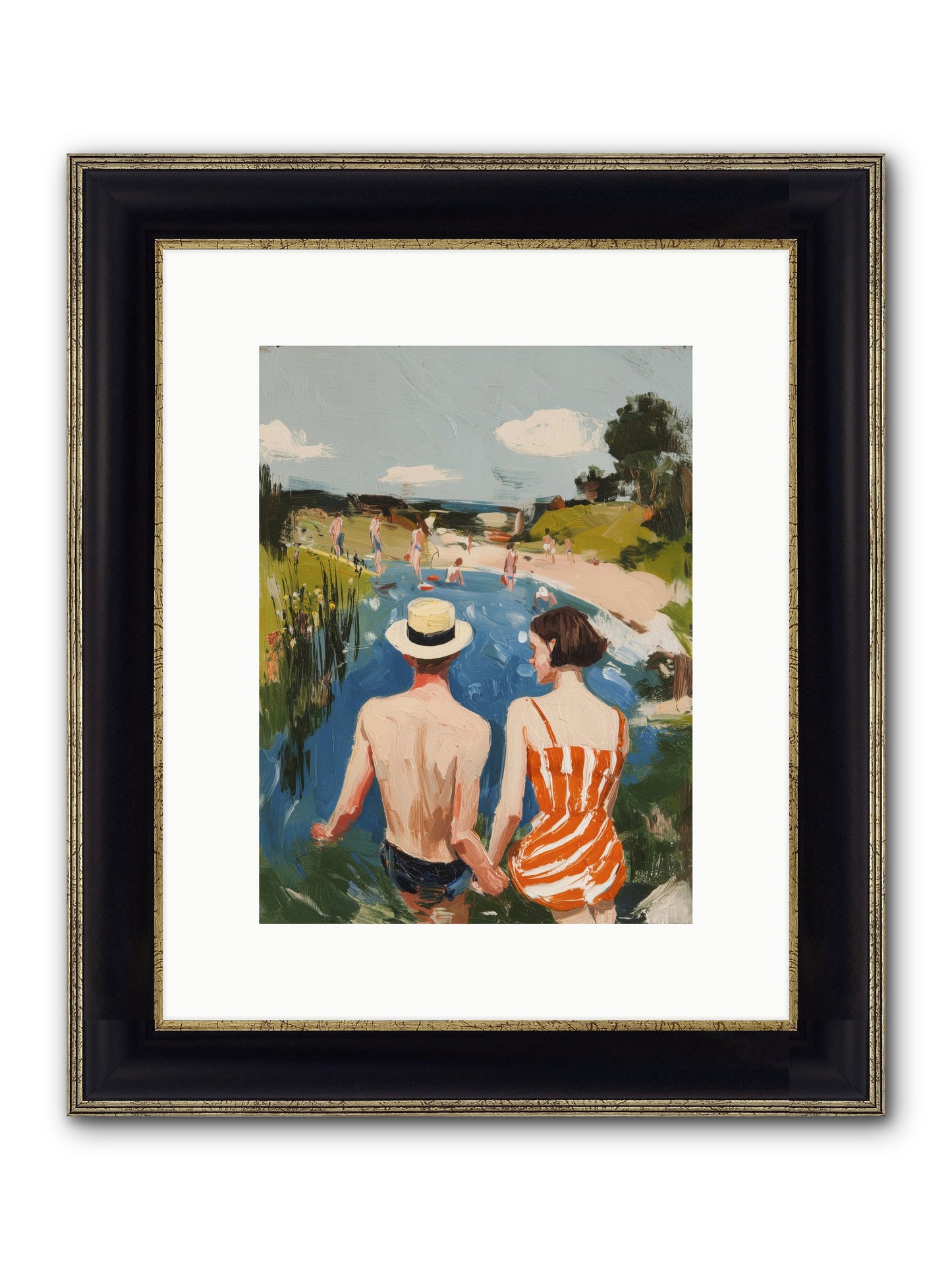 Heat Wave Dreams Framed Print - Black & Gold 9x12