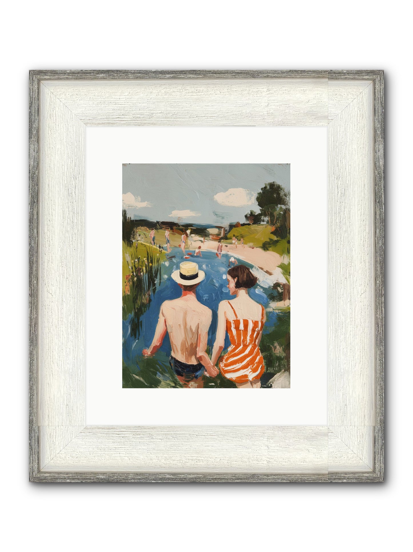 Heat Wave Dreams Framed Print - Driftwood White 9x12
