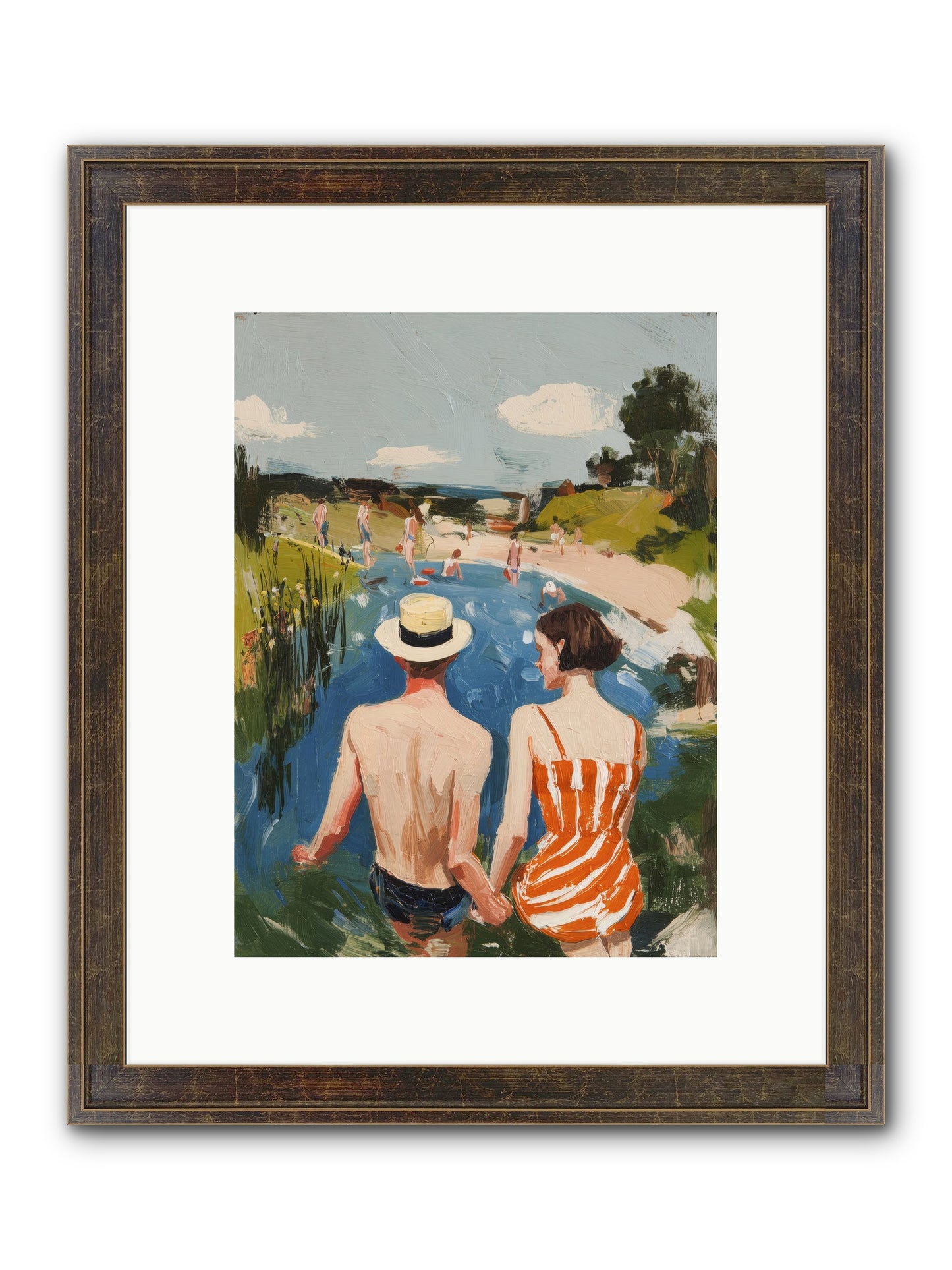 Heat Wave Dreams Framed Print - Slimwoods Black/Gold 9x12