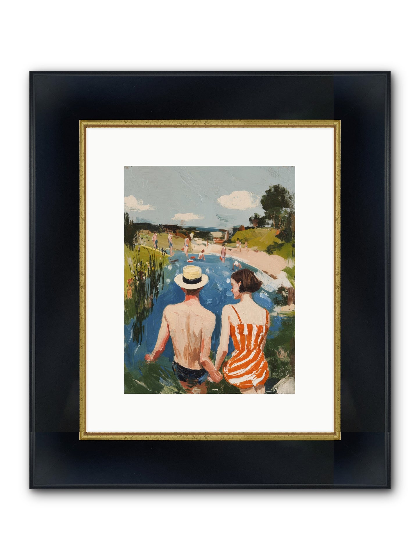 Heat Wave Dreams Framed Print - Wide Black w/Gold 9x12