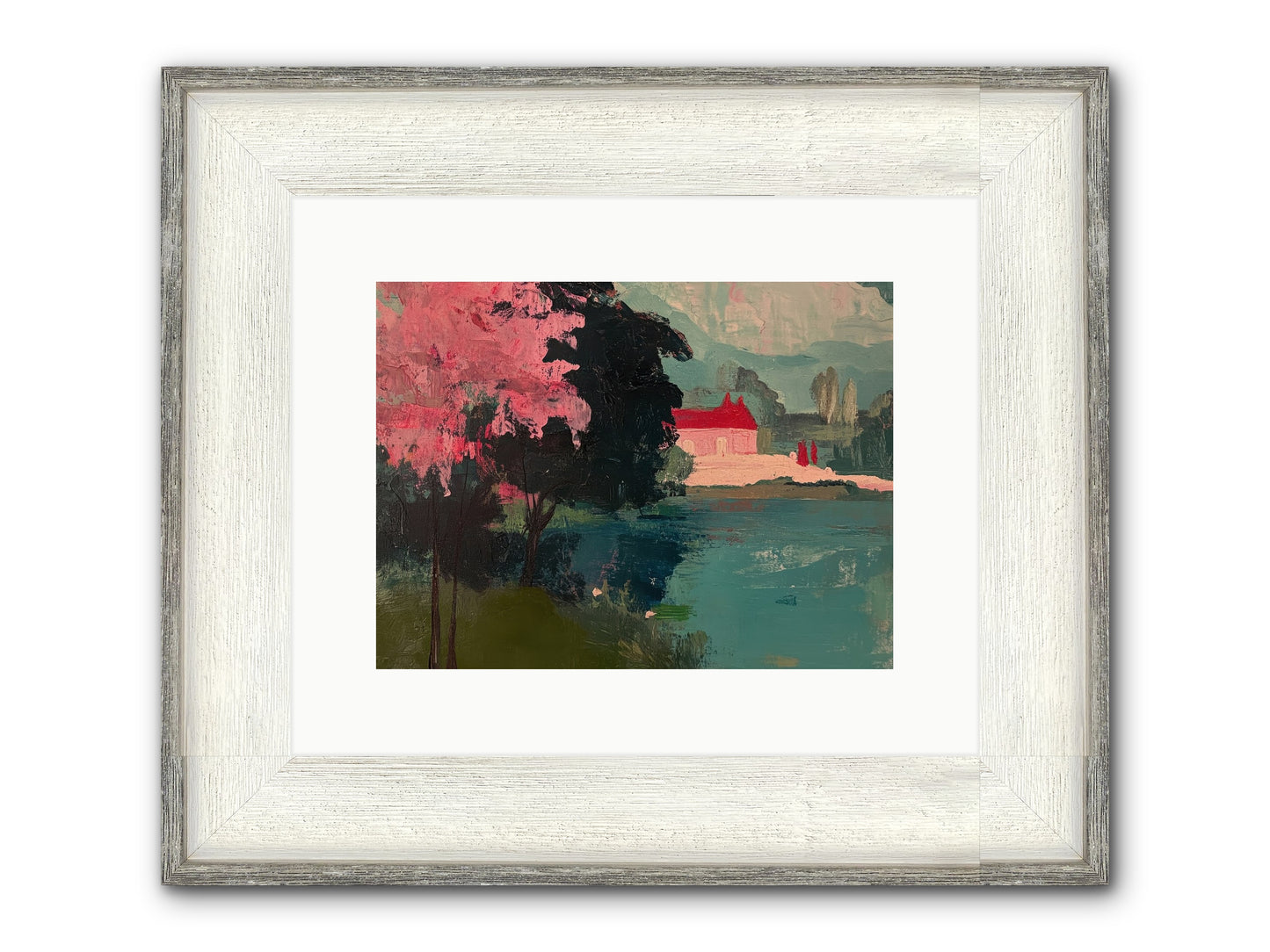Heather Fields Framed Print - Driftwood White 12x9