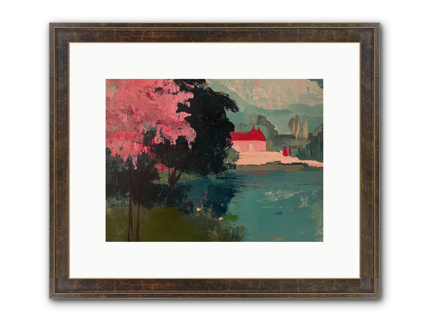Heather Fields Framed Print - Slimwoods Black/Gold 12x9