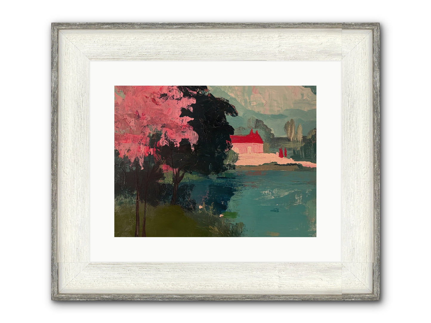 Heather Fields Framed Print - Driftwood White 16x12