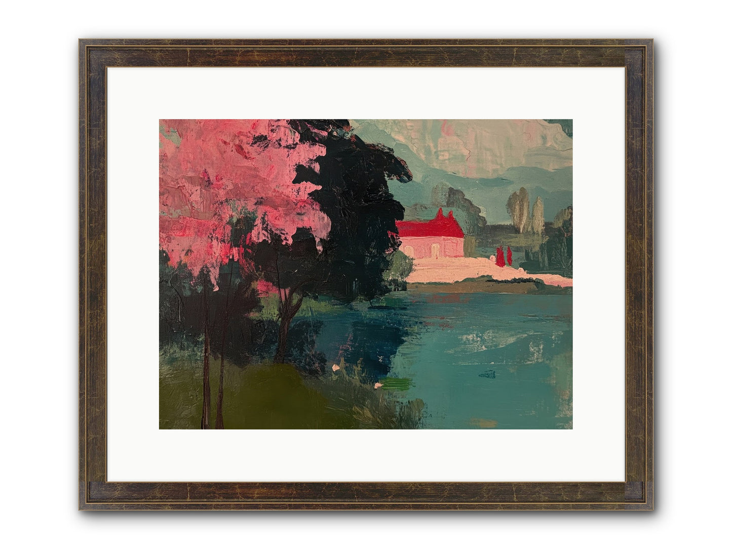 Heather Fields Framed Print - Slimwoods Black/Gold 16x12