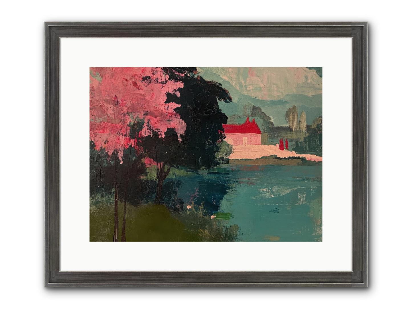 Heather Fields Framed Print - Slimwoods Black/Silver 16x12