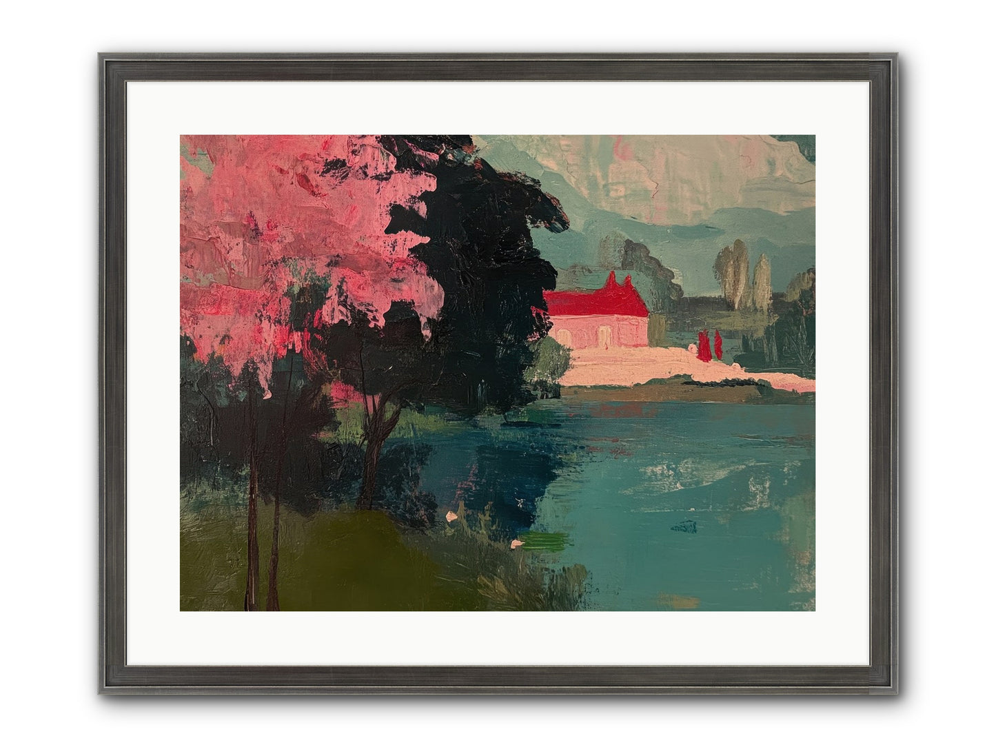 Heather Fields Framed Print - Slimwoods Black/Silver 24x18