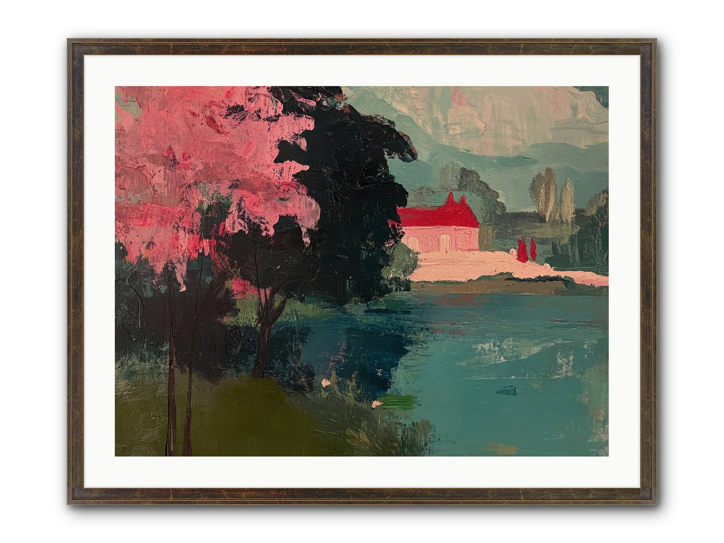 Heather Fields Framed Print - Slimwoods Black/Gold 32x24