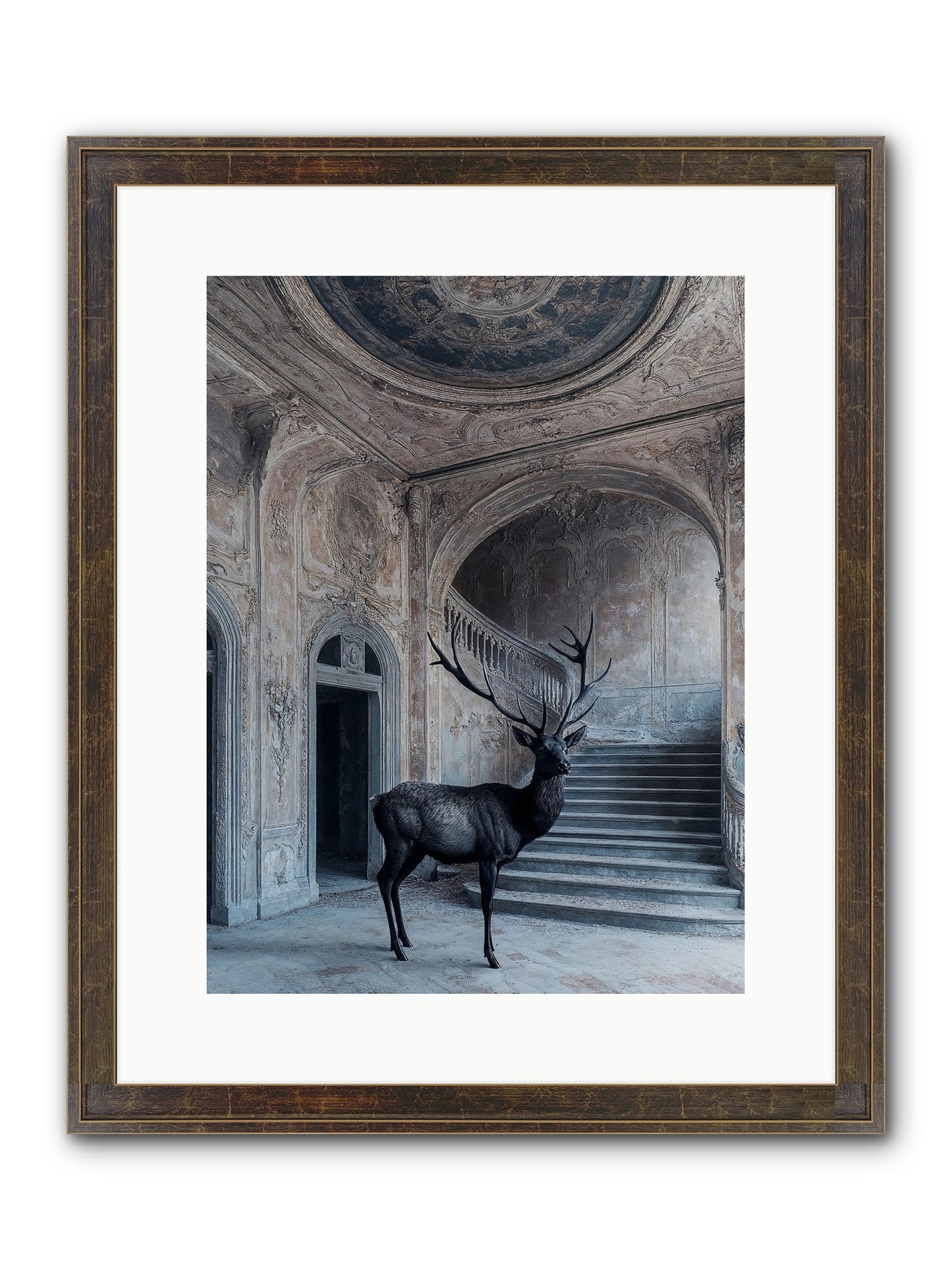 Heather Highlands Framed Print - Slimwoods Black/Gold 12x16
