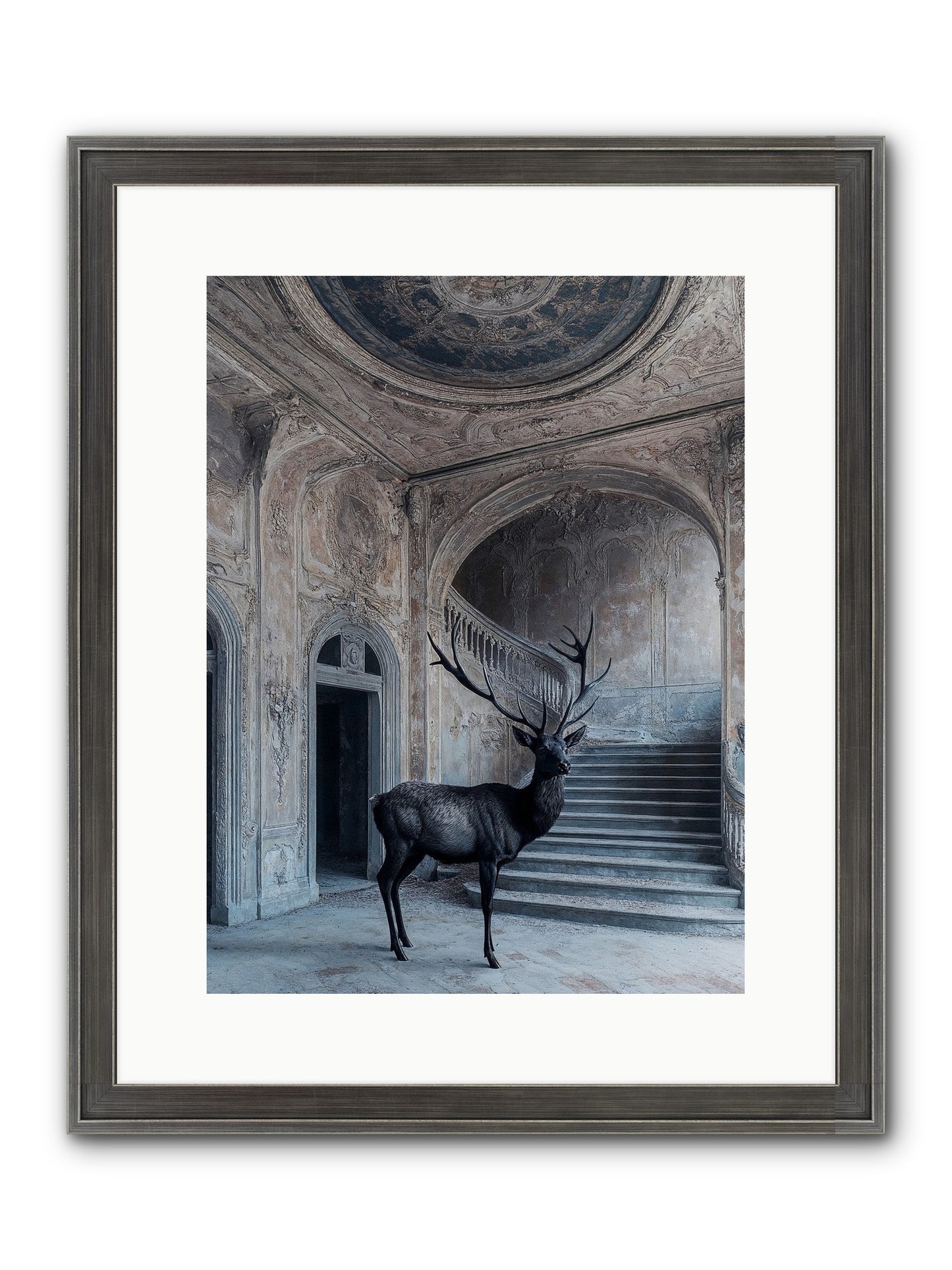 Heather Highlands Framed Print - Slimwoods Black/Silver 12x16