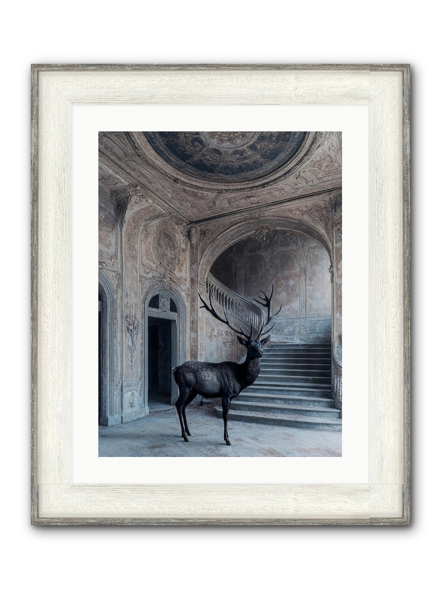 Heather Highlands Framed Print - Driftwood White 18x24