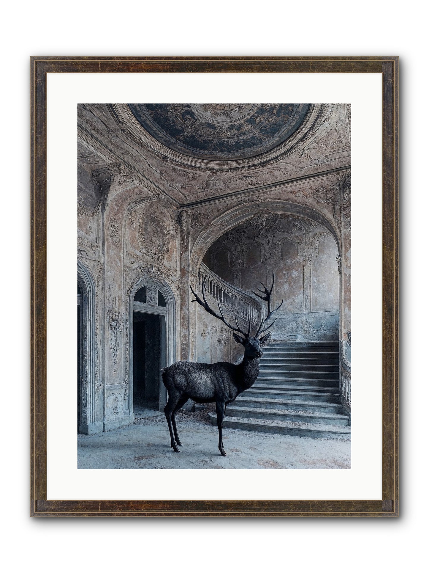 Heather Highlands Framed Print - Slimwoods Black/Gold 18x24