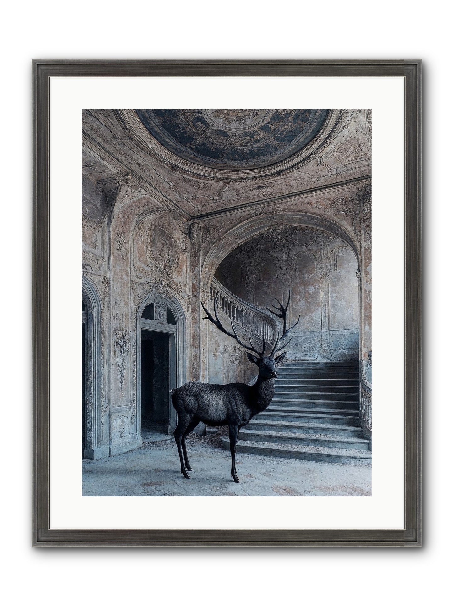 Heather Highlands Framed Print - Slimwoods Black/Silver 18x24