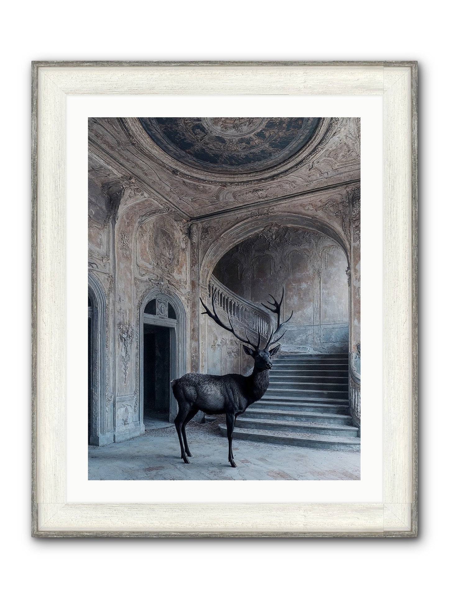 Heather Highlands Framed Print - Driftwood White 24x32