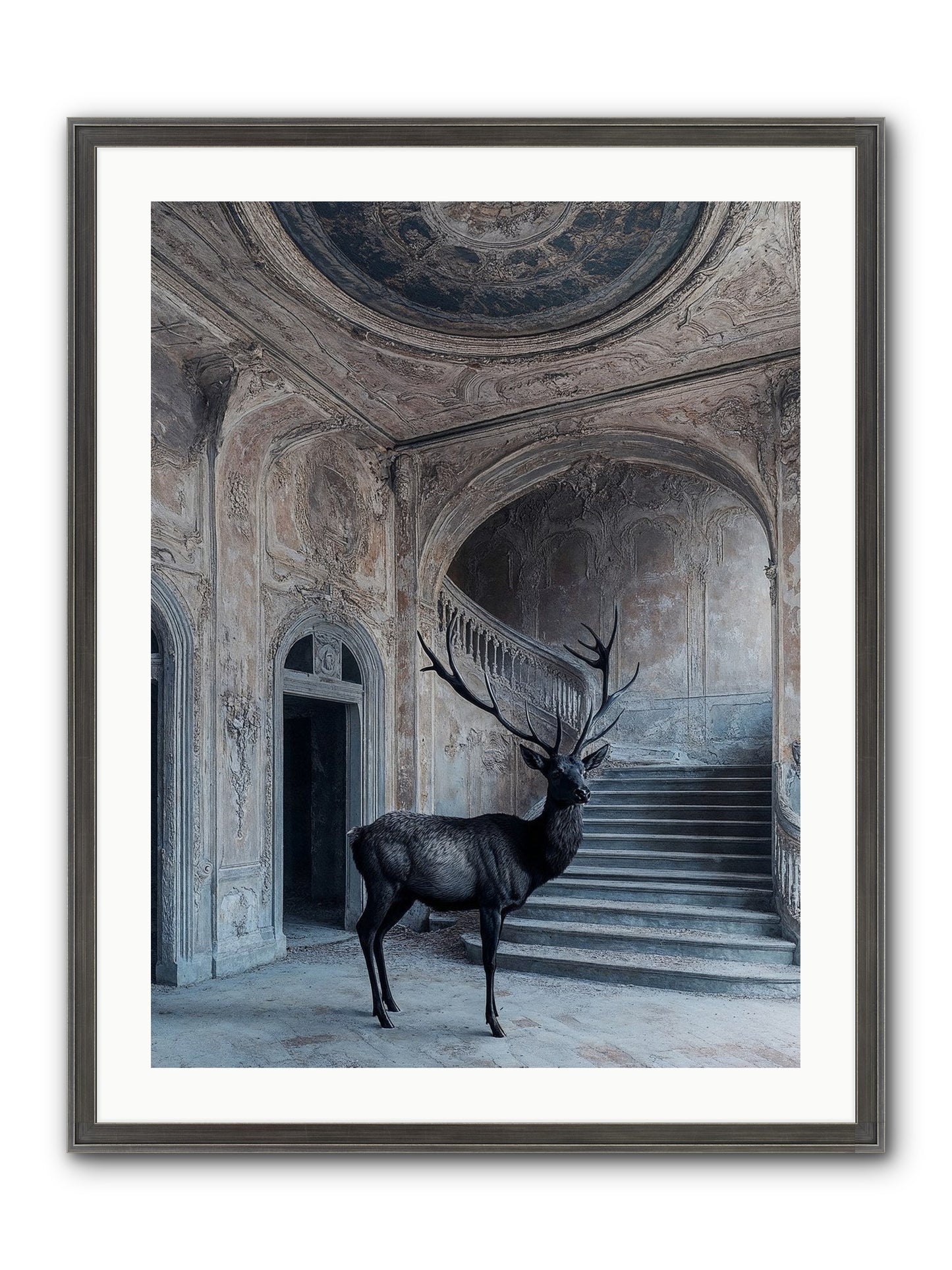 Heather Highlands Framed Print - Slimwoods Black/Silver 24x32