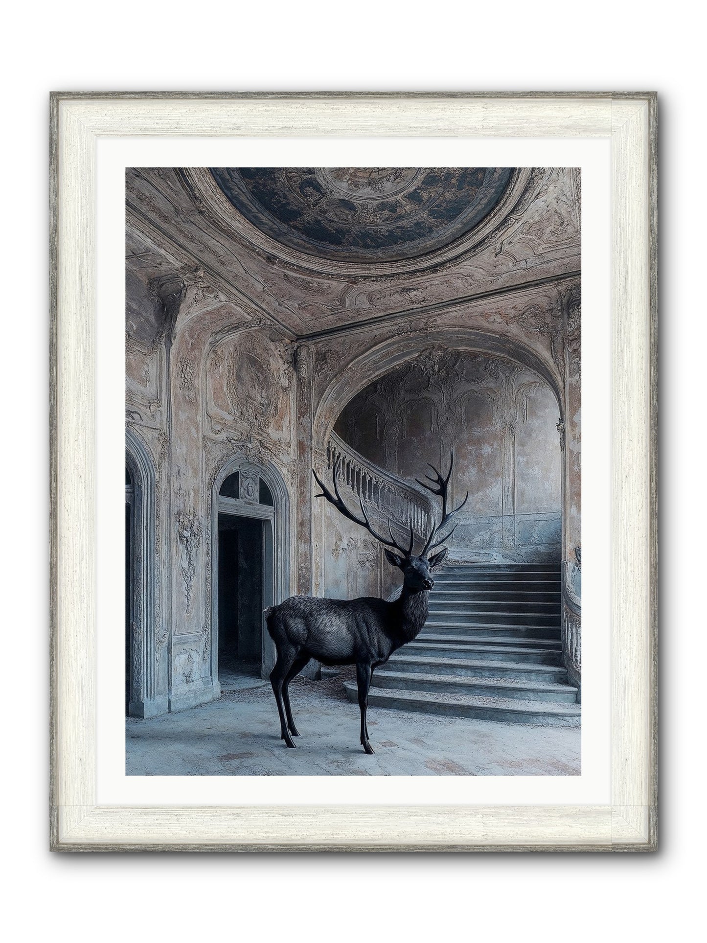 Heather Highlands Framed Print - Driftwood White 30x40