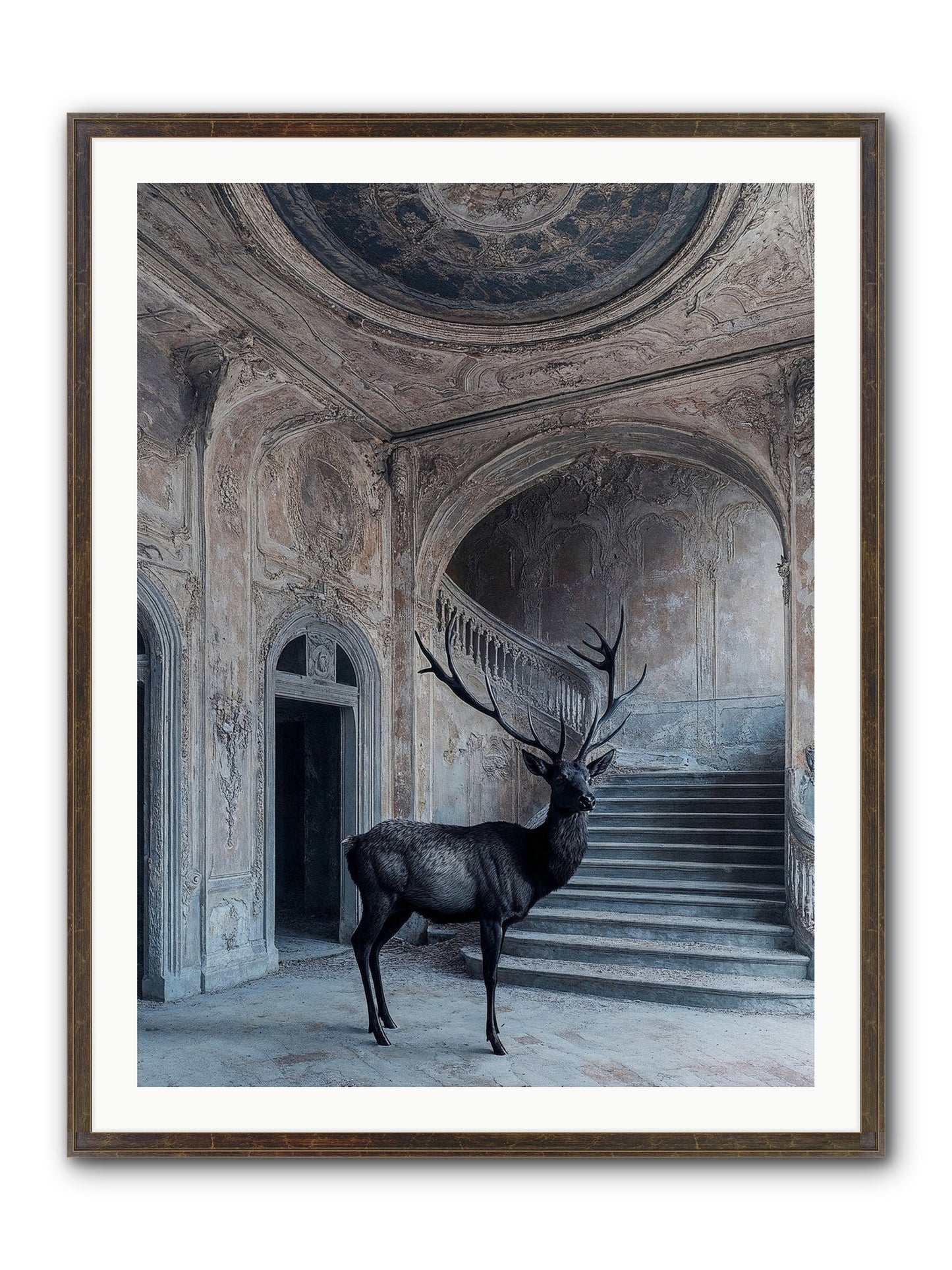 Heather Highlands Framed Print - Slimwoods Black/Gold 30x40