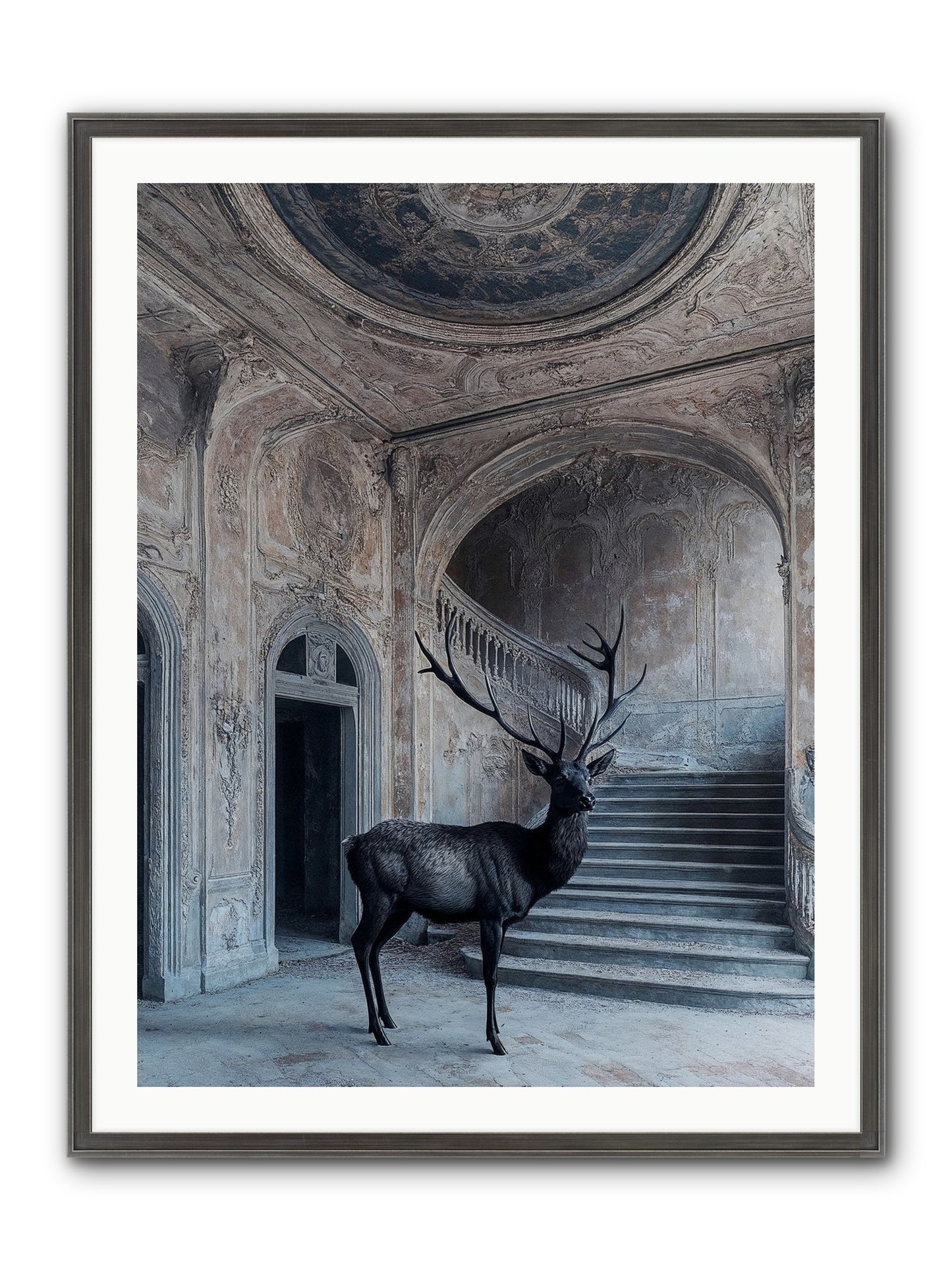 Heather Highlands Framed Print - Slimwoods Black/Silver 30x40