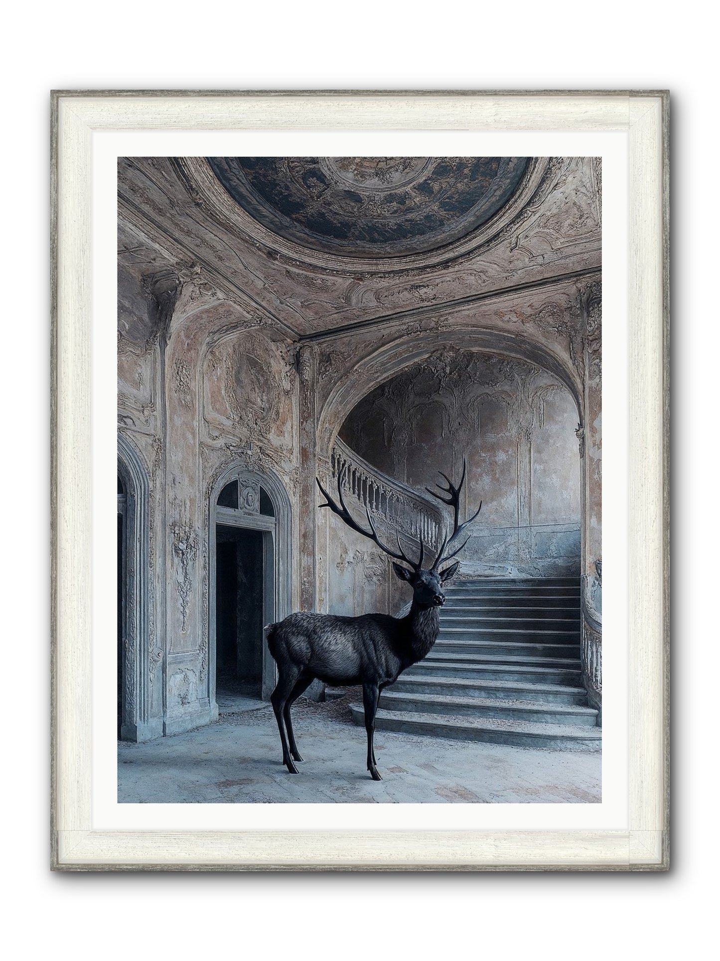 Heather Highlands Framed Print - Driftwood White 36x48