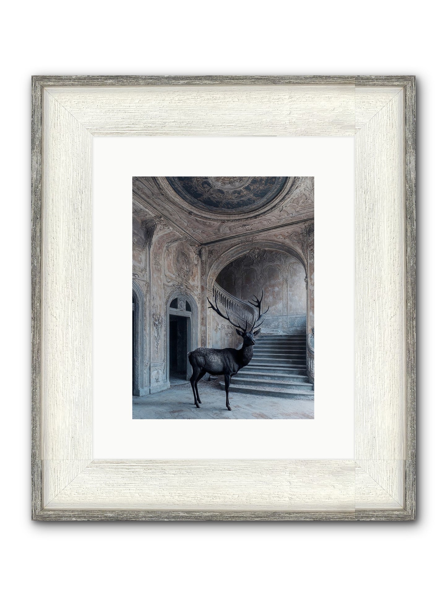 Heather Highlands Framed Print - Driftwood White 9x12