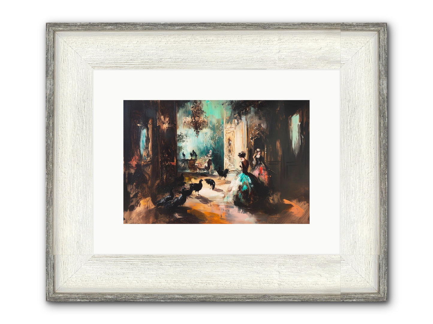 Heaven's Wild Court Framed Print - Driftwood White 12x8