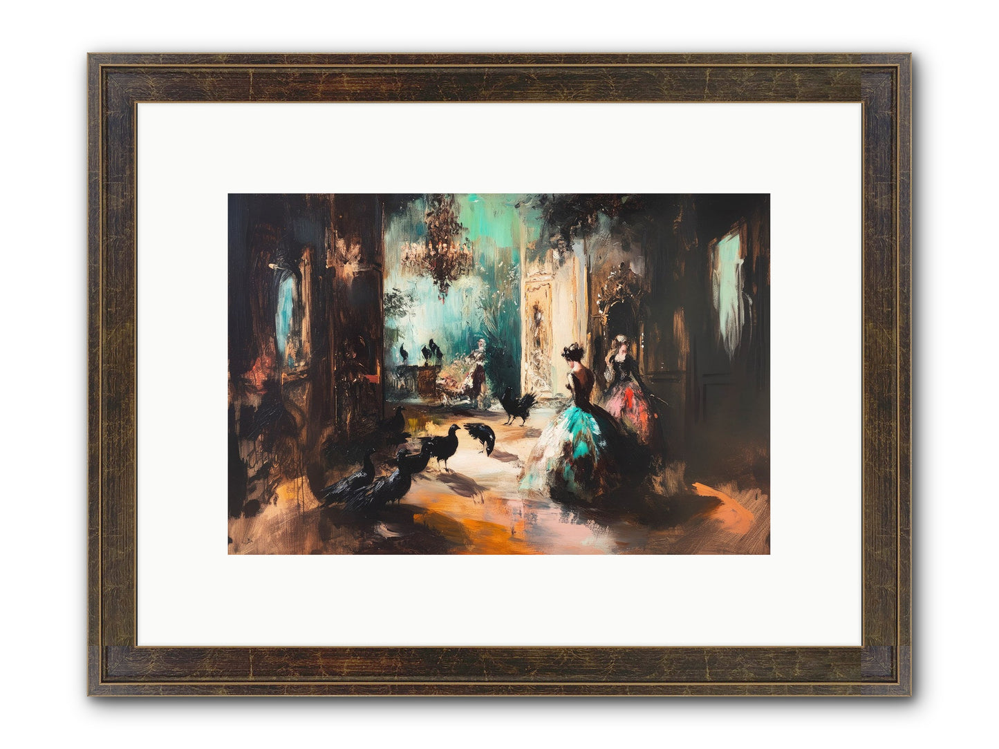 Heaven's Wild Court Framed Print - Slimwoods Black/Gold 12x8