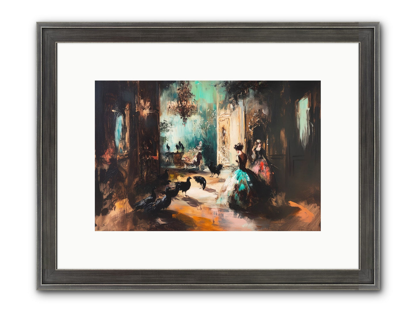 Heaven's Wild Court Framed Print - Slimwoods Black/Silver 12x8