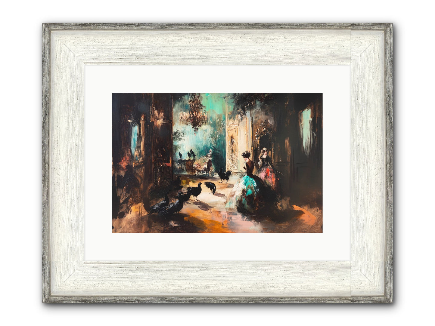 Heaven's Wild Court Framed Print - Driftwood White 15x10