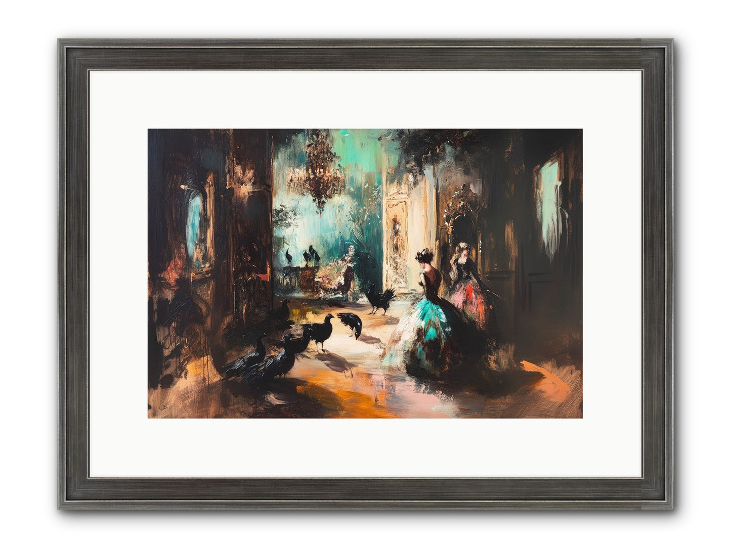 Heaven's Wild Court Framed Print - Slimwoods Black/Silver 15x10