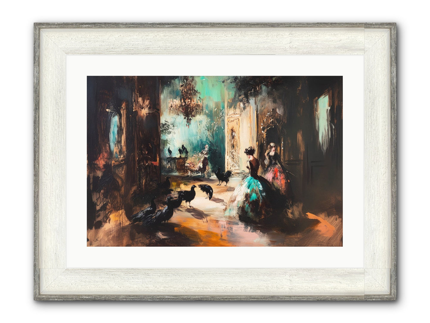 Heaven's Wild Court Framed Print - Driftwood White 24x16