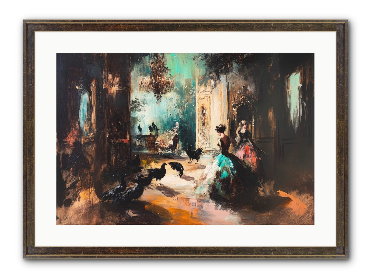 Heaven's Wild Court Framed Print - Slimwoods Black/Gold 24x16