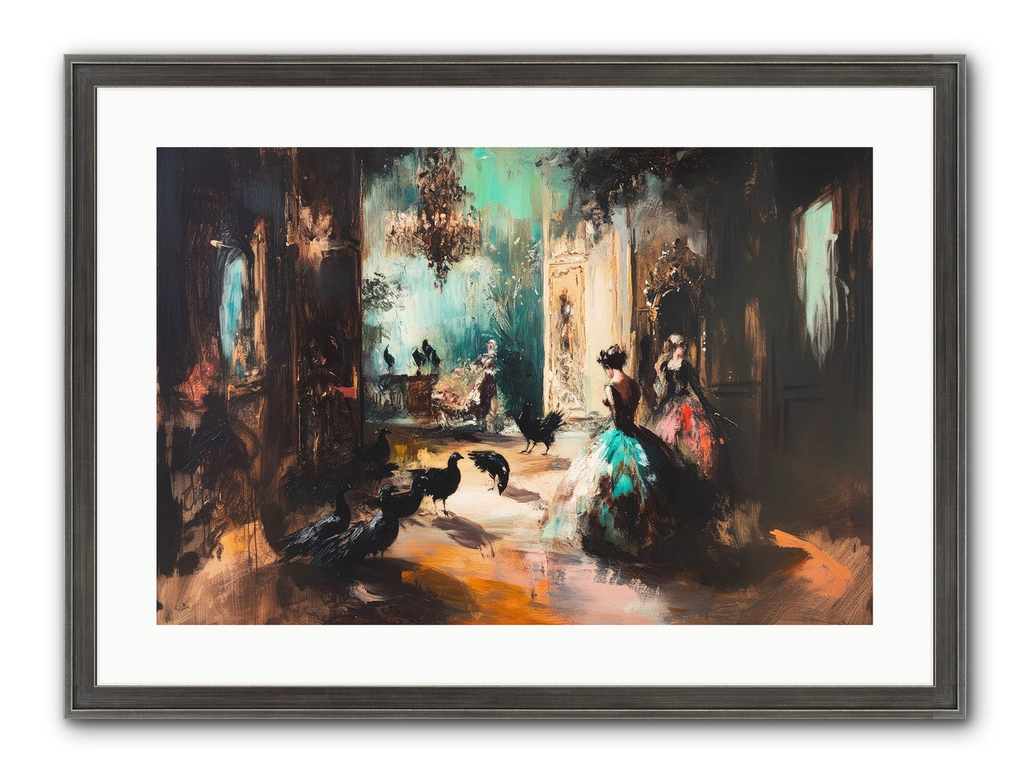 Heaven's Wild Court Framed Print - Slimwoods Black/Silver 24x16