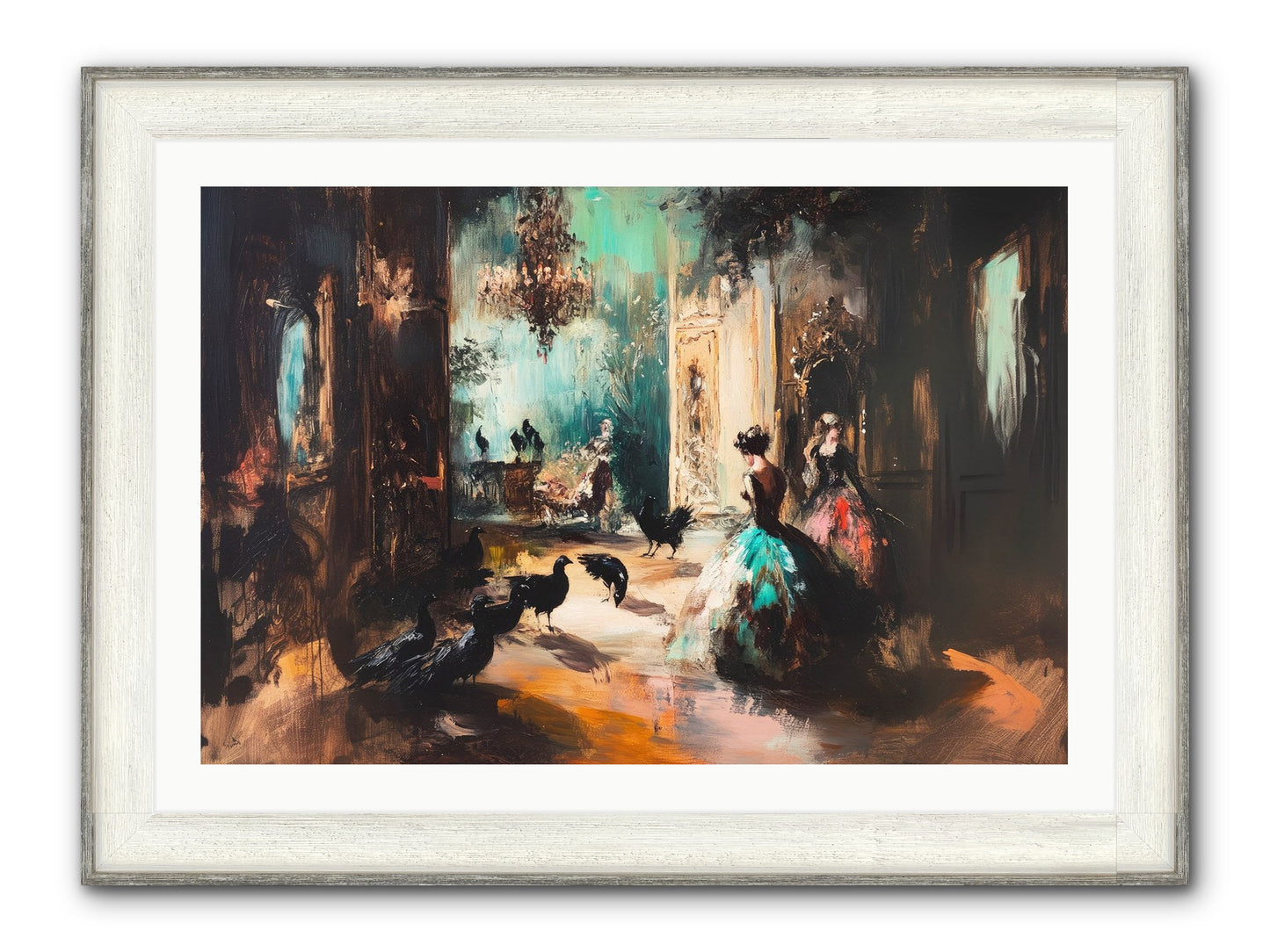 Heaven's Wild Court Framed Print - Driftwood White 36x24