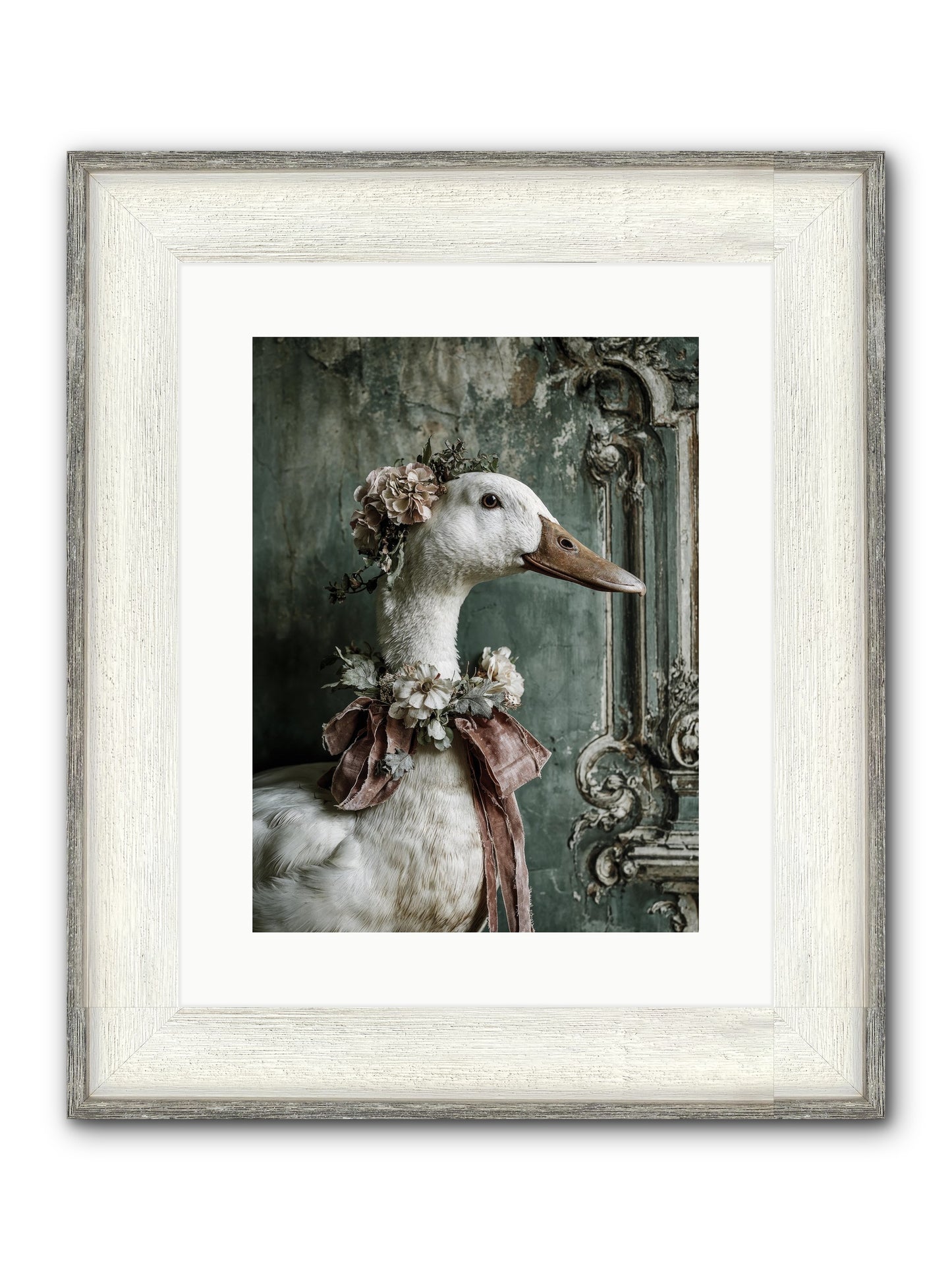 Hedda Framed Print - Driftwood White 12x16