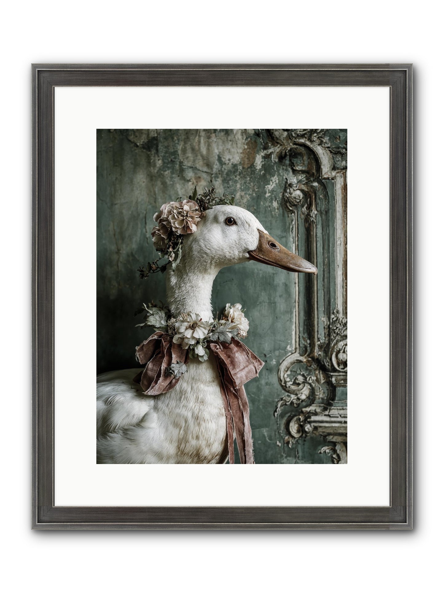 Hedda Framed Print - Slimwoods Black/Silver 12x16