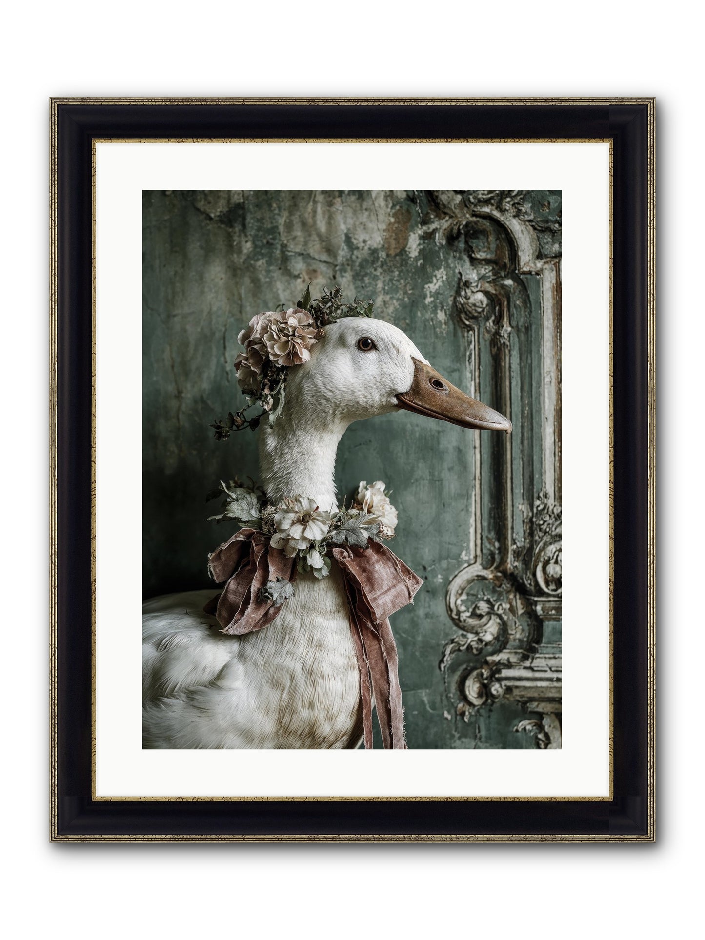 Hedda Framed Print - Black & Gold 18x24