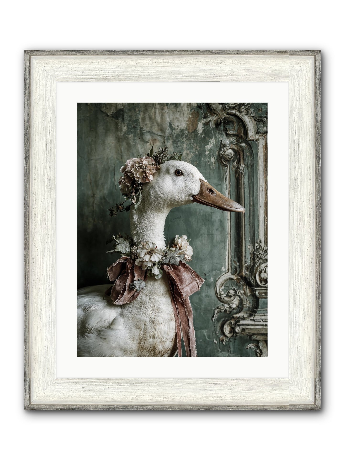Hedda Framed Print - Driftwood White 18x24