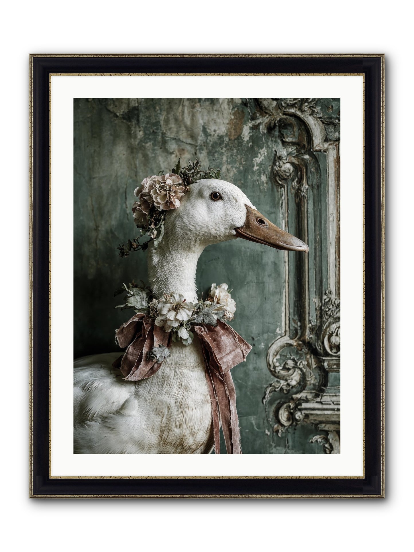 Hedda Framed Print - Black & Gold 24x32