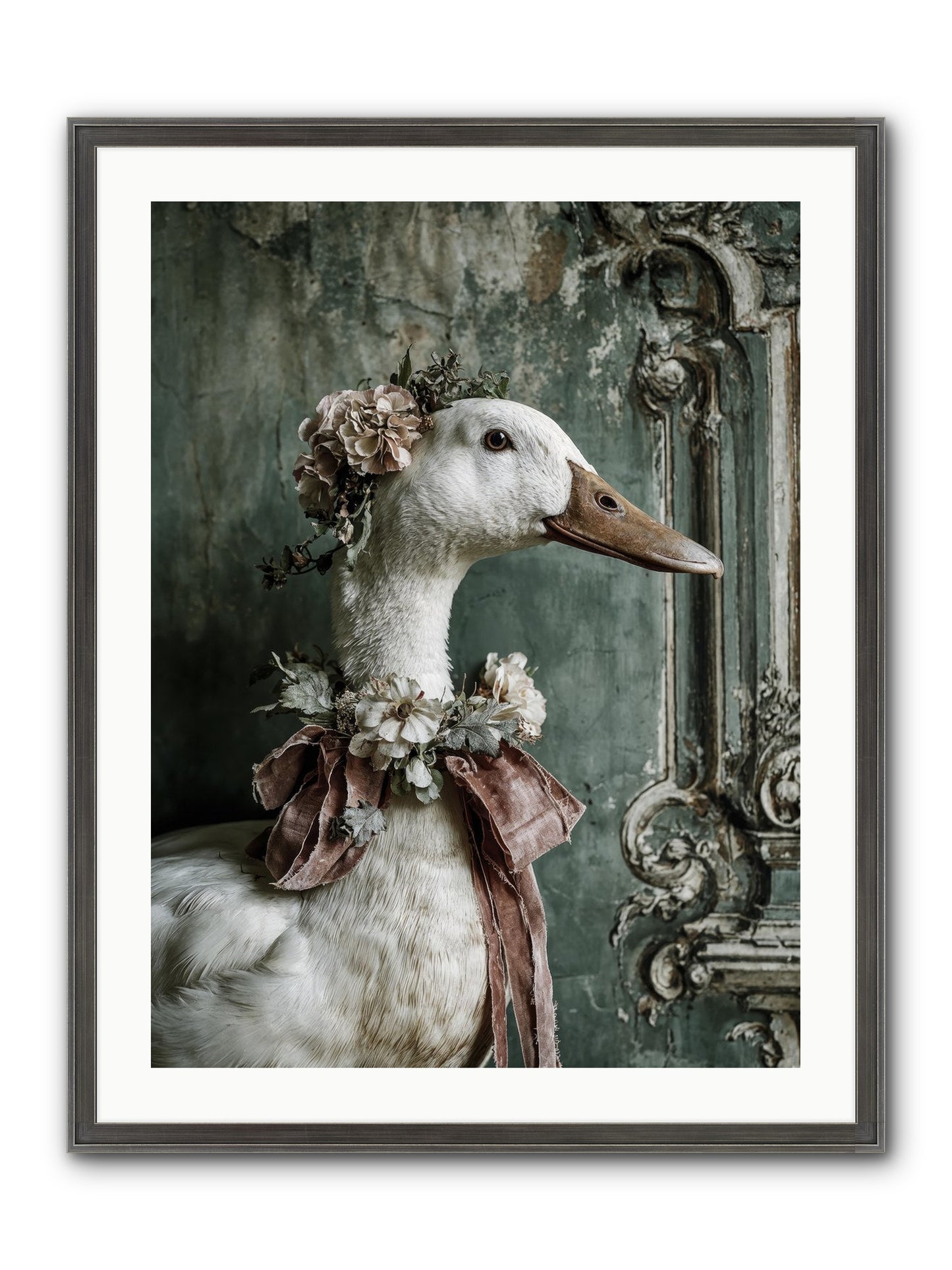 Hedda Framed Print - Slimwoods Black/Silver 24x32