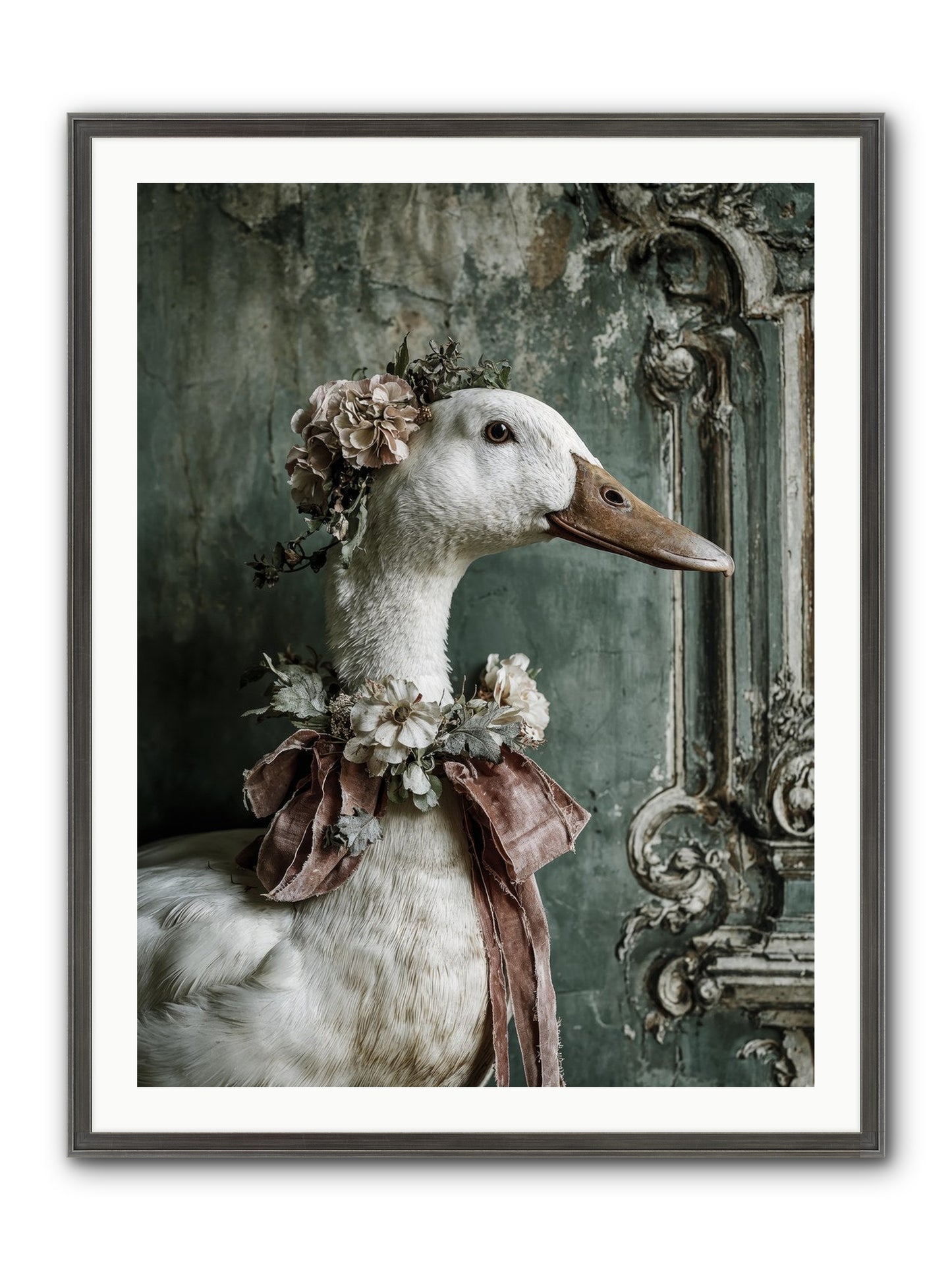 Hedda Framed Print - Slimwoods Black/Silver 30x40