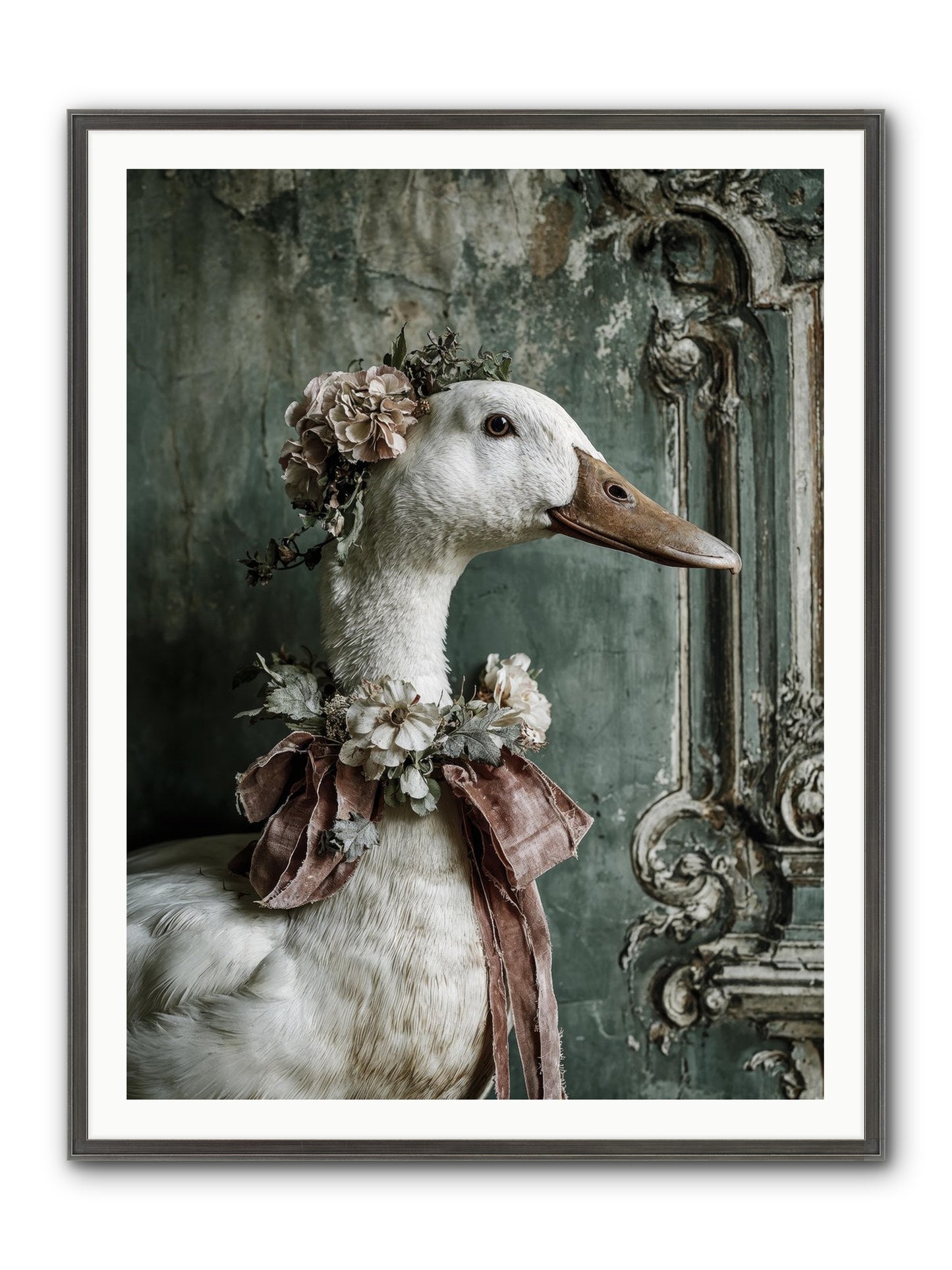Hedda Framed Print - Slimwoods Black/Silver 36x48