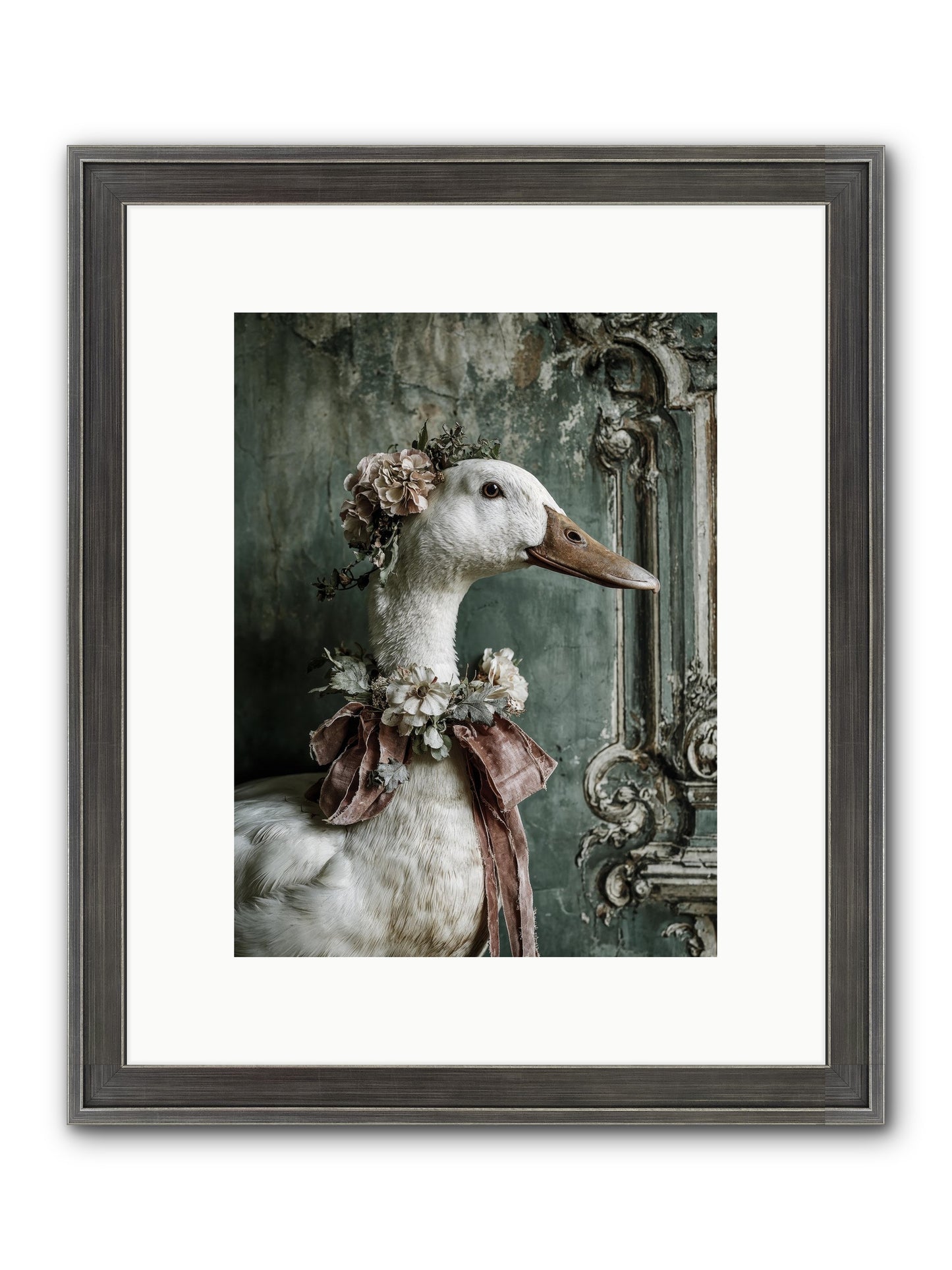 Hedda Framed Print - Slimwoods Black/Silver 9x12