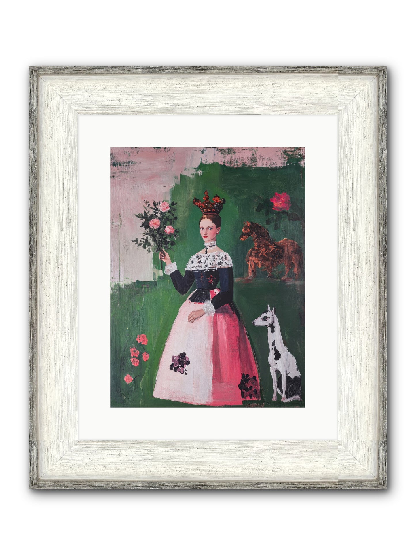 Hedge Maze Dreamer Framed Print - Driftwood White 12x16