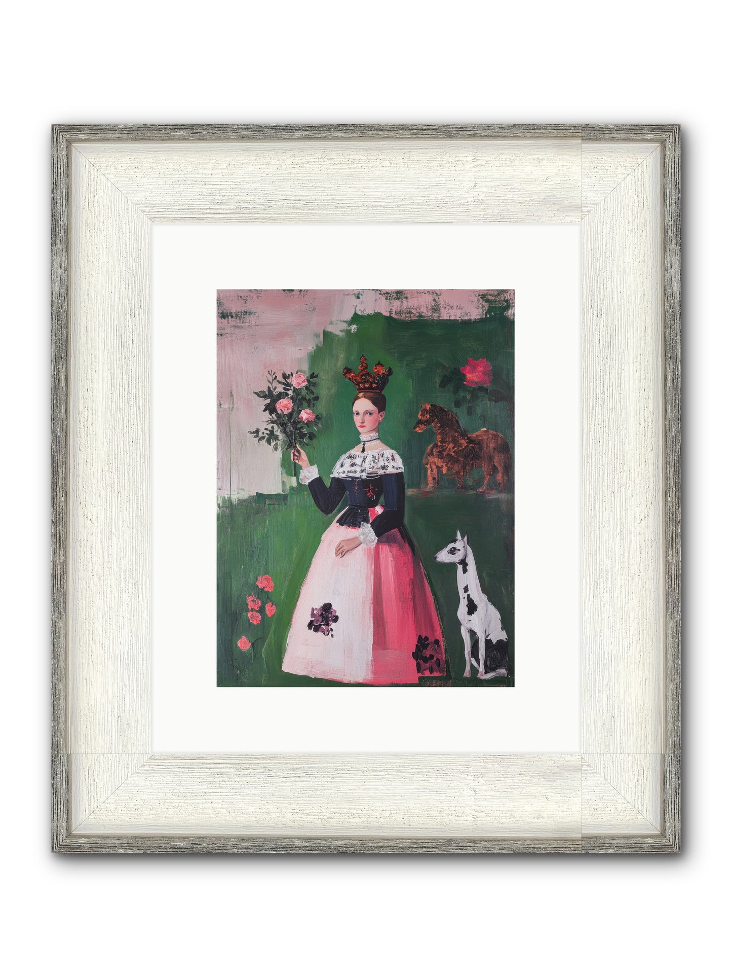 Hedge Maze Dreamer Framed Print - Driftwood White 9x12