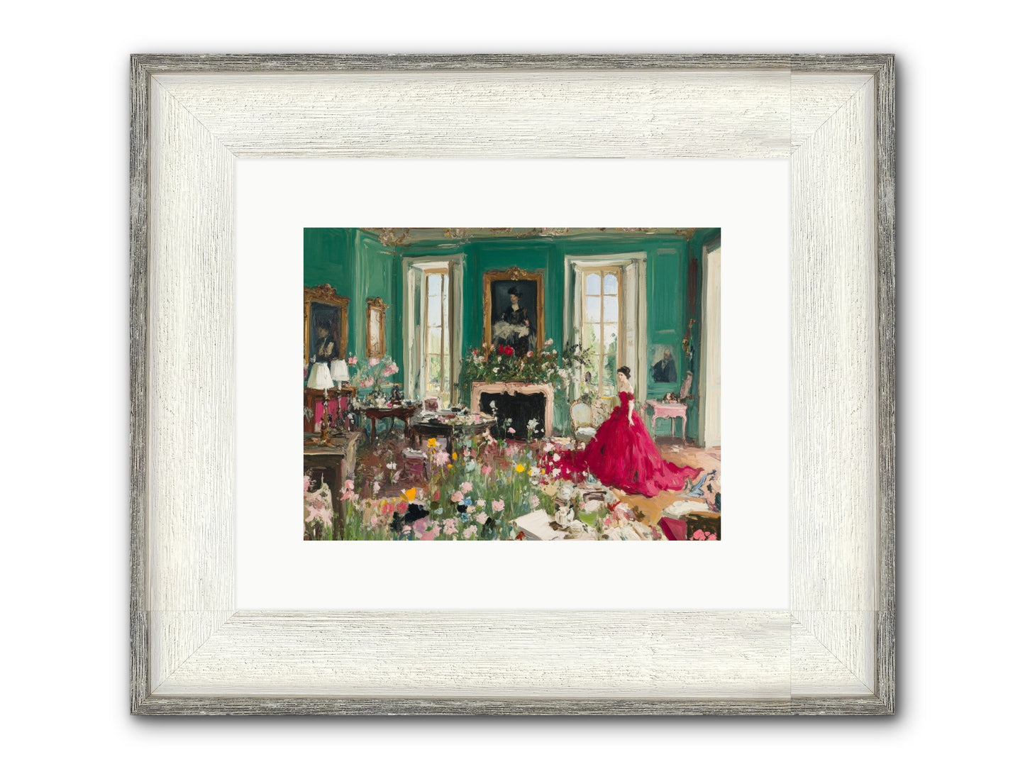 Her Garden Couldn't Wait Framed Print - Driftwood White 12x9