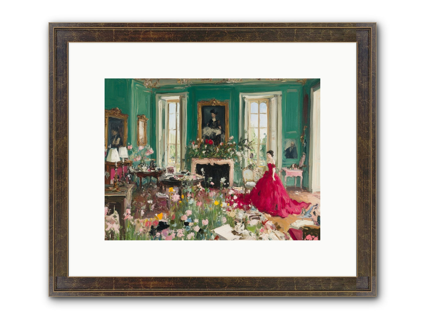 Her Garden Couldn't Wait Framed Print - Slimwoods Black/Gold 12x9